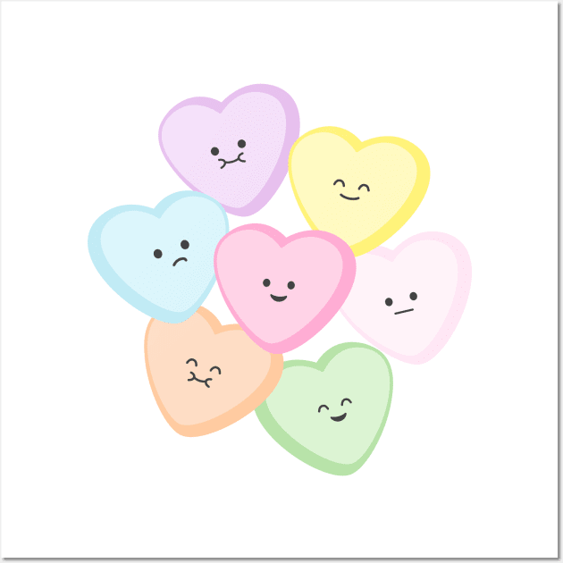 Candy Hearts | by queenie's cards Wall Art by queenie's cards